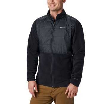 Pánské Bundy Columbia Basin Butte Fleece Full Zip Černé ZDAIFS812